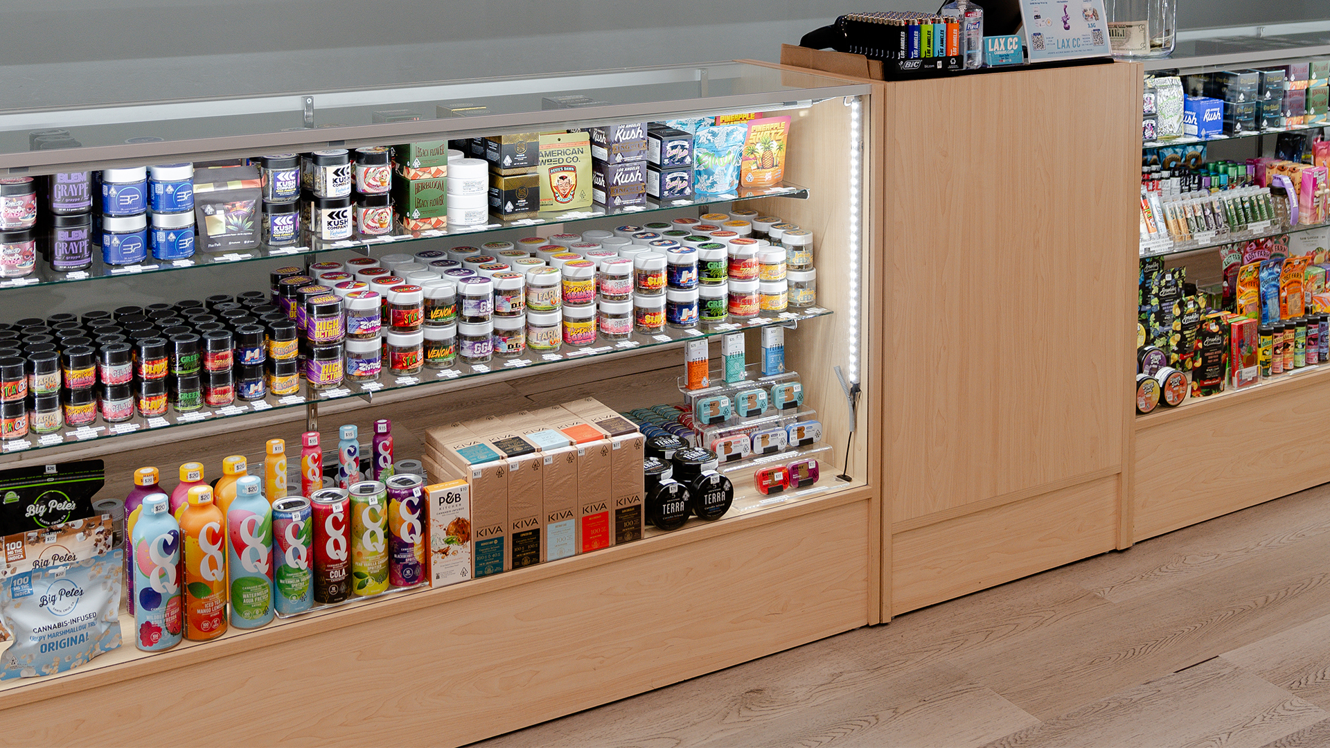 Inside LAX Cannabis Club — over 600 cannabis products on the shelves at the Los Angeles dispensary