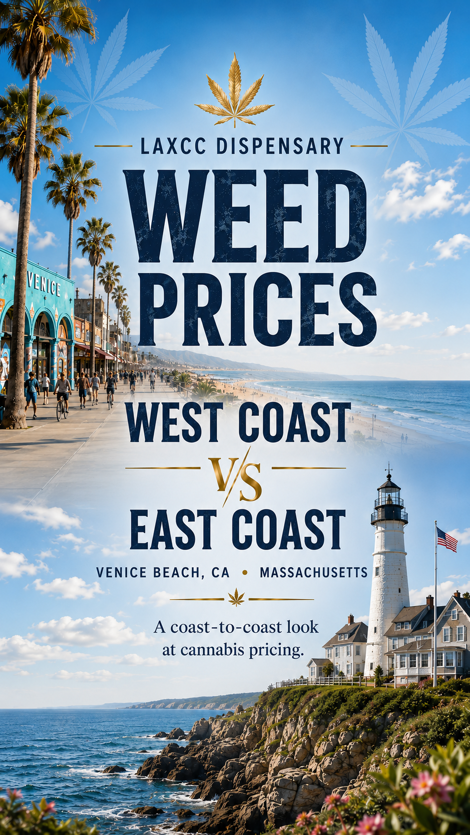 East Coast vs West Coast weed prices compared — Los Angeles vs Massachusetts cannabis costs