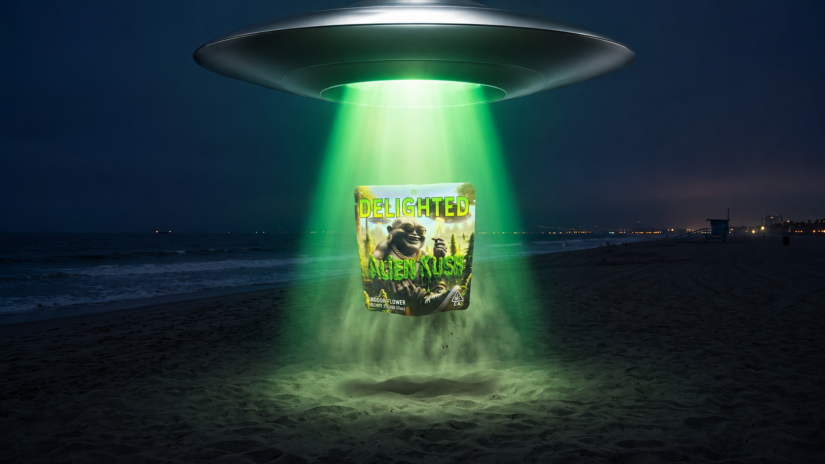 Delighted Alien Kush indoor top-shelf eighth for $40 near LAX airport