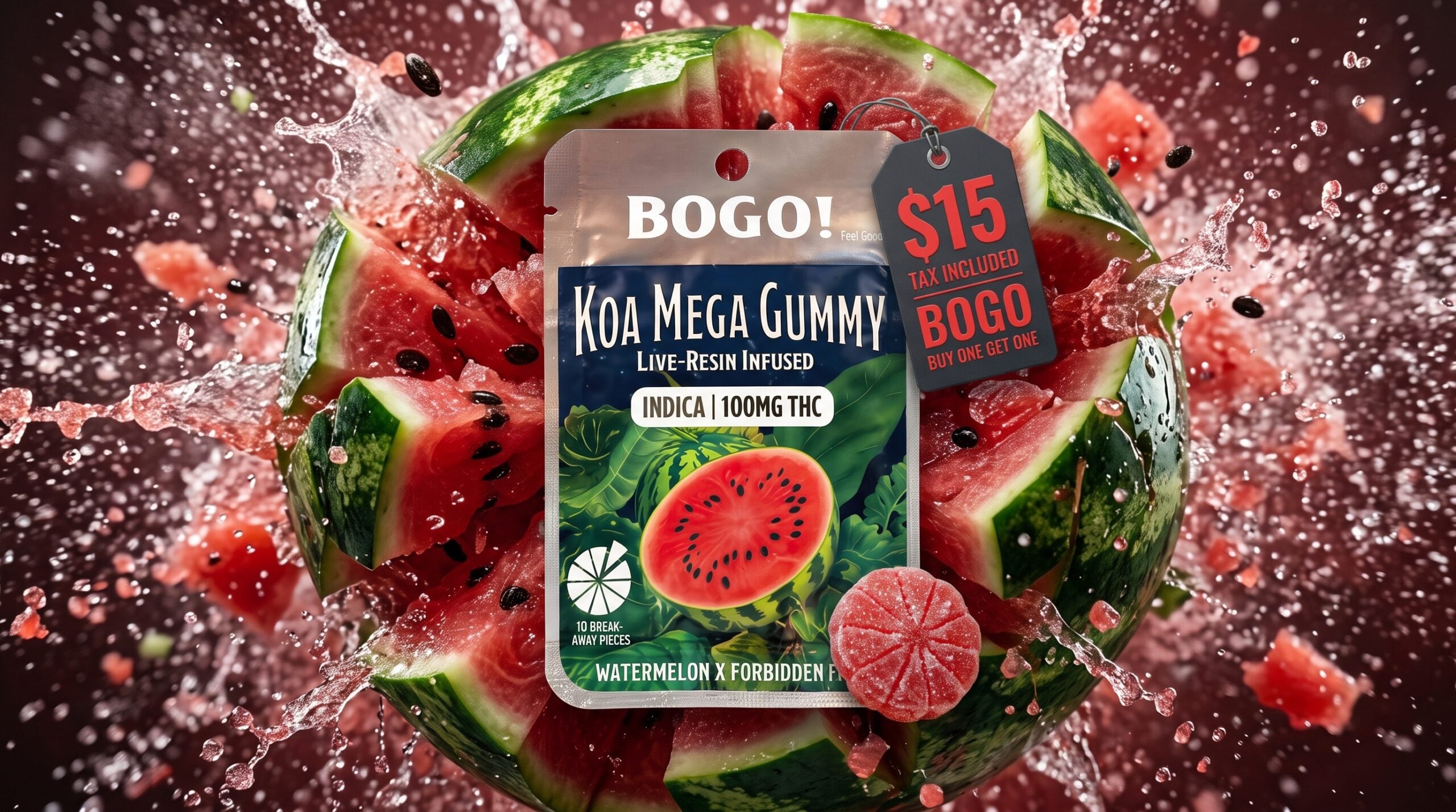 KOA THC Gummies Buy One Get One $15 Deal with Tax Included near LAX