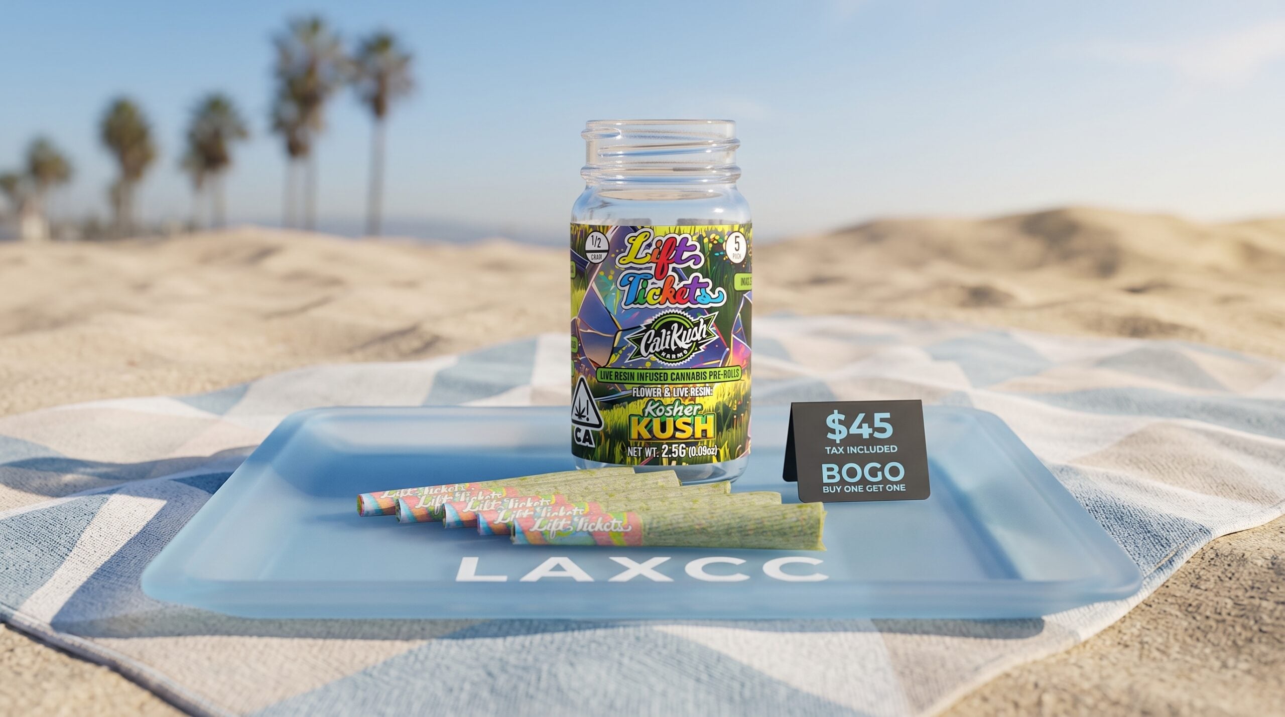 Lift Tickets live resin infused pre-rolls buy one get one deal for $45 tax included at 39.26% THC
