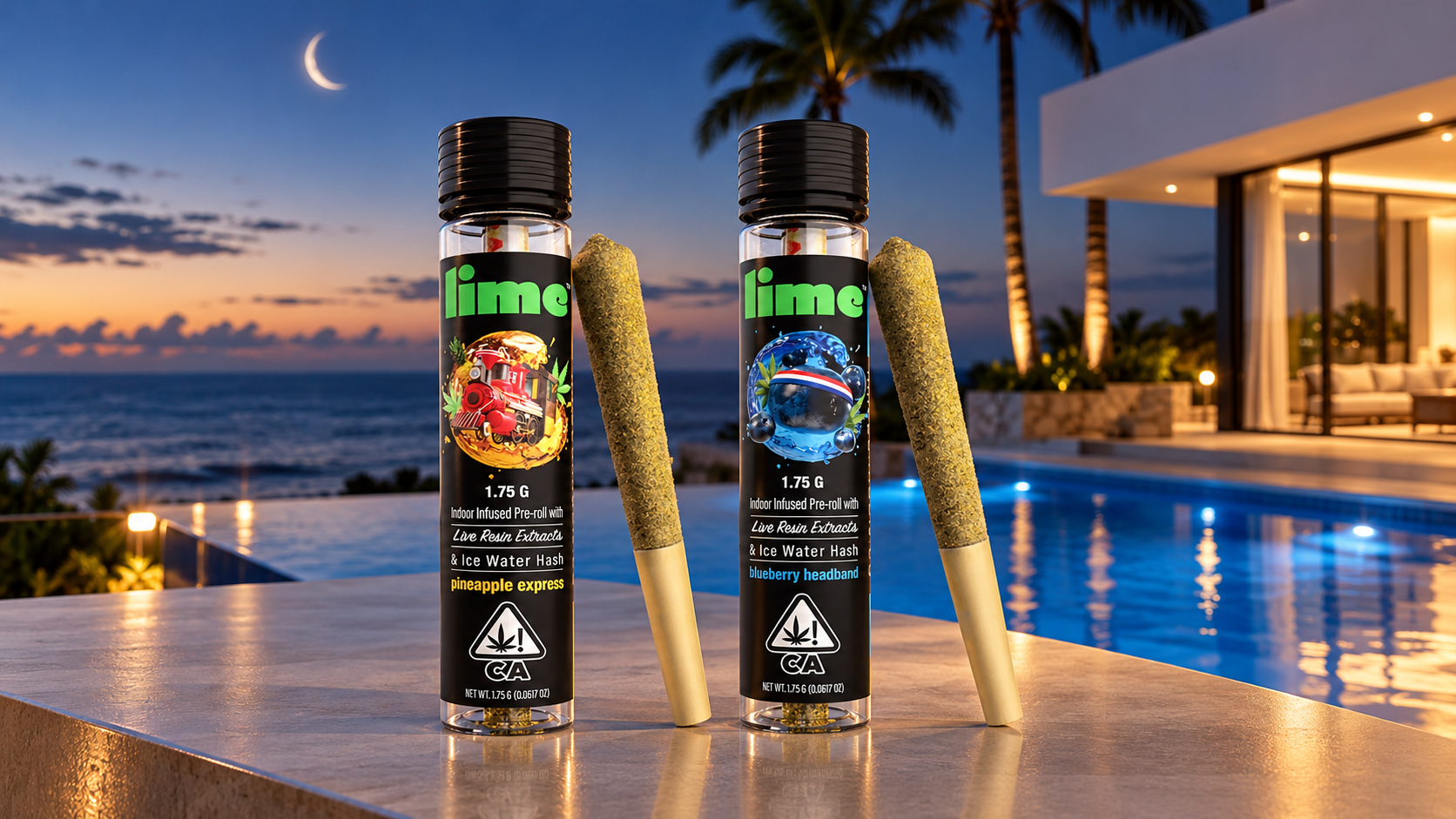The Lime Brand 1.75g infused pre-rolls up to 42% THC: buy one for $21, get one for $0.01; 3.5g total